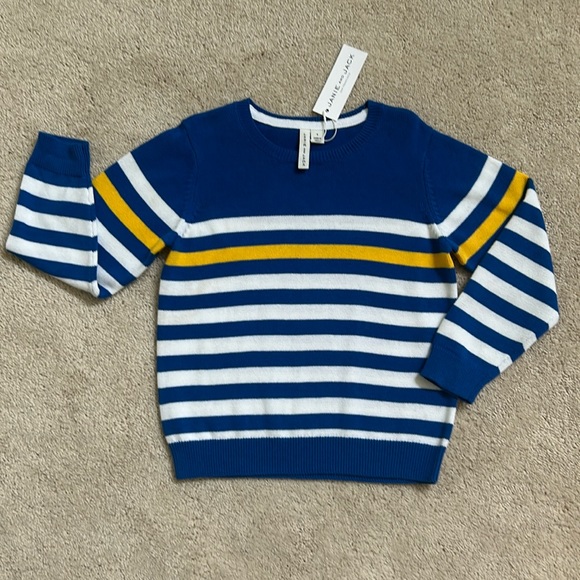 Janie and Jack Other - Janie and Jack | Yellow White Blue Sweater | 4T